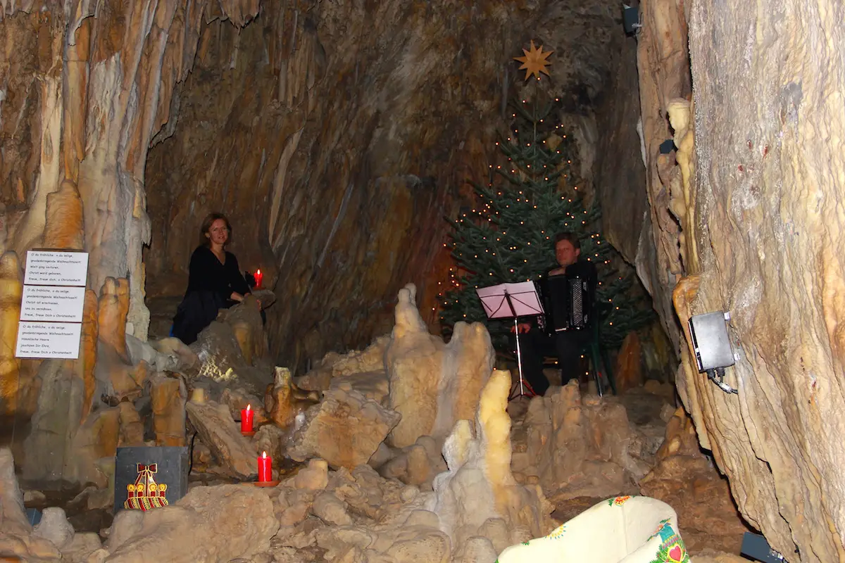 Die letzte Station der Höhlenweihnacht in der Dechenhöhle 