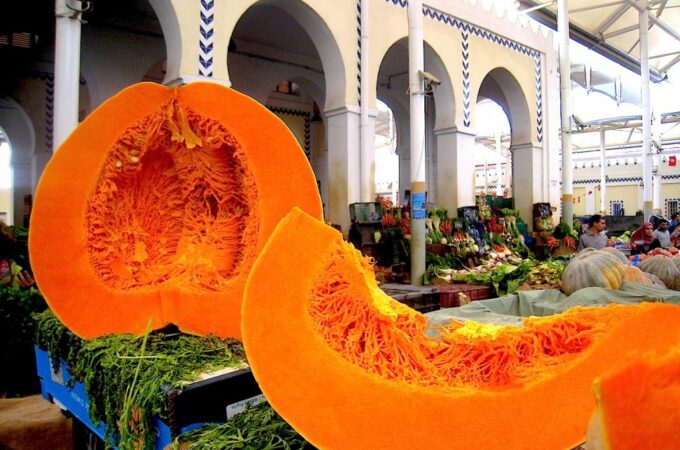 Kürbis auf dem Markt in Tunis