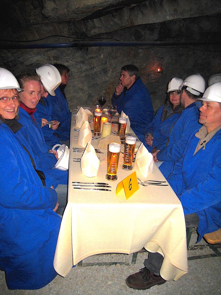 Schöner Speisen unter der Erde beim Gruben Light Dinner in Ramsbeck