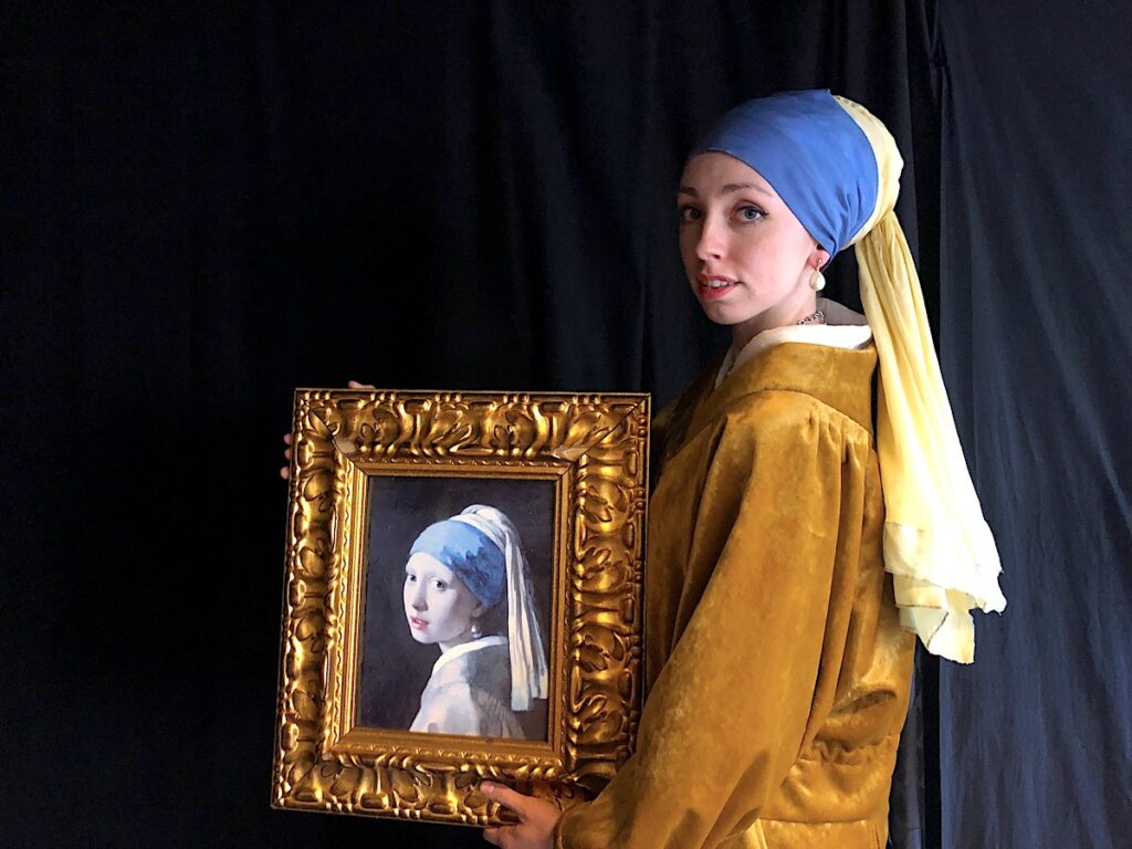 Einmal das Mädchen mit dem Perlenohrring sein - Fotoshooting in Vermeer Kostüm in Delft. 