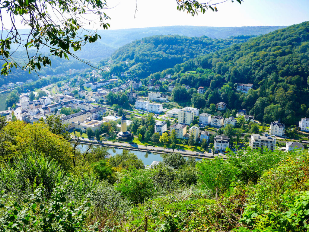 Blick von der Bismarckhöhe auf Bad Ems