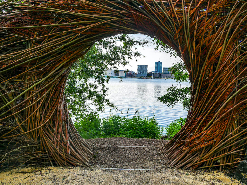 Blick von Utopia Island auf Almere