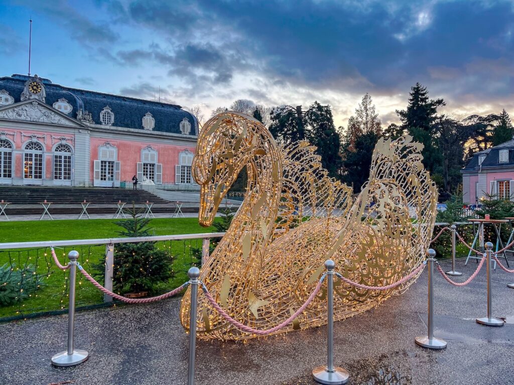Der Schwan vor Schloss Benrath